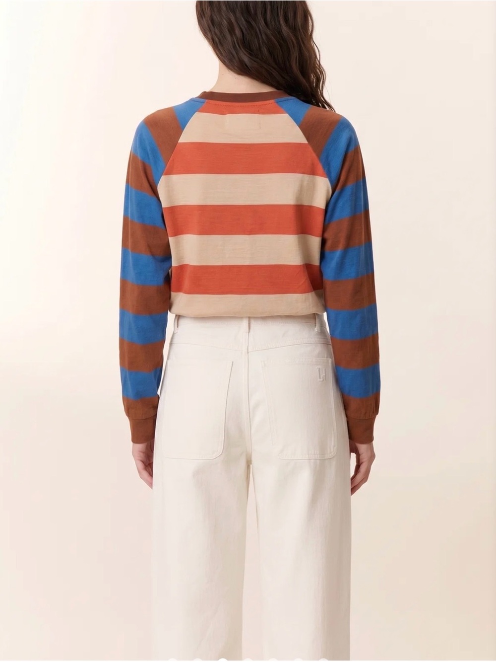 Leon & Harper Samson Strp Striped Sweatshirt Colorful Multicolor Size M NWT! - Picture 2 of 11